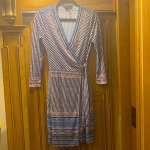 BCBG MAXAZRIA Adele Printed Wrap Dress Size X-Small